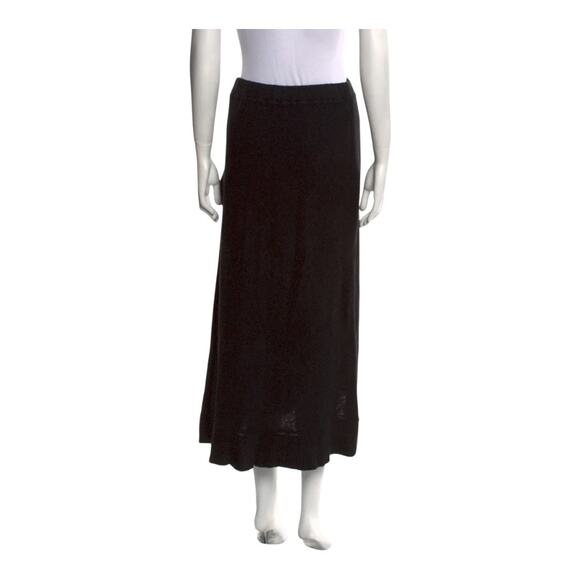 NWT St. John Collection Black Wool Midi Wrap Skirt Size 10 - Picture 2 of 7
